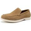 Allthemen Mocassini Camoscio Uomo Scarpe Slip-On Piatte Penny Loafers | Realizzate Mano,Suede,Soletta Rimovibile,Leggero Traspirante,Suola Antiscivolo,Eleganti Barca,Per Una Guida Urbana Informale