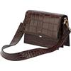 JW PEI Mini Flap Borsa A Tracolla Da Donna - Marrone Cocco