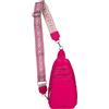 styleBREAKER Zaino monospalla da donna, tracolla a motivi geometrici, borsa a tracolla unicolore, zaino da città, borsa a tracolla 02012400, colore:Rosato