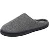 YUKTOPA Pantofole da donna in memory foam comode pantofole da casa calda morbida fodera in peluche punta chiusa pantofole da camera da letto, Grigio, 36.5/37.5 EU