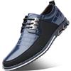 HotcoS Scarpe Eleganti Casual da Uomo, Scarpe Casual Derby da Uomo con Punta a Punta, Scarpe Eleganti Nere da Uomo, Sneakers Formali Confortevoli (Color : Blue, Size : 41 EU)
