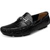 Asifn Mocassini Casual Invernali Piatti Incrociati da Uomo Scarpe Barca Classiche in Pelle Guida Passeggio