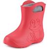 Ladeheid Stivaletti Pioggia Bambino in EVA Termici, Invernali Stivali Pioggia Bambina con Calzino Interno e Motivo a Rana, Scarpe Bambino per Passeggiate LA-CA-03 (Corallo Grigio, 34/35)