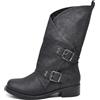 IF Fashion Scarpe da Donna Stivali Stivaletti Biker Fibbie Anfibi Primaverili Estivi G697 Nero N.39