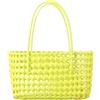 EWUHYFP Borsa Uncinetto Borsa da basket dal design cavo di arrivo for le donne Borse a tracolla tessute for vacanze al mare versatile casual quotidiana(Lemon green)