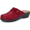 Fly Flot Ciabatta Donna con Tomaia Stretch E Chiusura A Strappo Regolabile, Sottopiede Estraibile in Pelle, Sandali