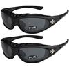 X-CRUZE Choppers 911 - Occhiali da sole per moto, sportivi, con imbottitura, colore nero, antracite, argento e bianco