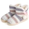 AONEGOLD Pantofole Donna Invernali da Casa Ciabatte Donna Tessuto a Maglia Calde Antiscivolo Stivaletti Imbottiti Scarpe Comode(Multicolore,Taglia 37-38)