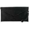 Modamoda de, T106 - Borsa in pelle, clutch da sera, produzione italiana