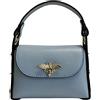Modarno mini borsa in Vera pelle dollaro con chiusura a moschettone a forma di ape, borchie laterali, catena metallica rimovibile, manico in pelle