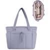 Wandering Nature Borsa Tote Donna con Cerniera & 40oz Tasca Elastica per Borraccia Borsa Università Donna Capiente per Laptop 15,6 Pollici per Viaggi Università e Lavoro (Brevetto in Corso)