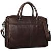 STILORD 'Aaron' Borsa da lavoro portadocumenti in pelle Borsa cartella da donna uomo per PC portatile da 15.6 pollici in cuoio vintage per ufficio, Colore:cognac marrone scuro
