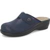 Fly Flot Ciabatta Donna con Tomaia Stretch e Chiusura a Strappo Regolabile, Sottopiede Estraibile in Pelle, Sandali, Blu, 39 EU