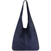 OBC Only-Beautiful-Couture OBC Made IN Italy - Borsa da Donna in Pelle METALLIC, Shopper a Spalla, Hobo-Bag, Borsa a Tracolla, Borsa a Manico, Argento, ca.: 44x33x18 cm (BxHxT)