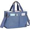 VASCHY Borsa Tote Elegante, Tracolla Università Donna per Shopping, Mare, Viaggio, Lavoro, Ufficio, Scuola - Blu Denim