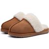 shevalues Pantofole da donna in memory foam, morbide, antiscivolo, invernali, leggere, per interni ed esterni, Marrone, 39.5/40 EU