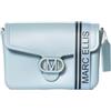 MARC ELLIS New York Borsa a spalla da donna Rubber 100% Rubber 19x11x6,5 cm Cielo e Argento Opaco
