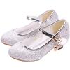 YOSICIL Principessa Scarpe Bambina Festive Scarpe col Tacco da Principessa Cosplay Scarpe da Sera per Bambine Dress Up Cerimonia Festa Scarpe Eleganti Blu,EU25-38