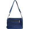 Ausing Borse a tracolla in tela per jeans, grande capacità, leggera, con tracolla regolabile, in denim, multifunzione, retrò, borsa a tracolla da donna, Blu scuro, 26 x 12 x 16 cm (11.81 x 5.51 x 6.3