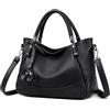 HUA ANGEL Borsa a mano da donna con manico medio e shopper in pelle PU, versatile borsa a tracolla elegante con 3 scomparti per lavoro, lavoro, lavoro, viaggi e uso quotidiano