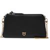 Pinko Mini Double Bag Piccola in Pelle con Tracolla nera - nero, unica