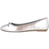 Fitters Footwear That Fits Donne Ballerine Claudia Finta Pelle Look Metallico con Fiocco (EU,)