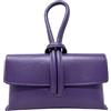 Chicca Borse Borsetta Pochette da Donna in Pelle Dollaro (Viola)