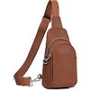 befen Borsa a Tracolla Donna, Mini Sling Bag Vera Pelle Zaino Monospalla Marsupio Tracolla Elegante Borsello Tracolla Viaggio Antifurto per Trekking, Lavoro, Sport