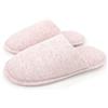 ofoot Pantofole antiscivolo da donna in cotone biologico, soffice memory foam lavabile per la camera estiva, suola in gomma(rosa,EU 37-38)