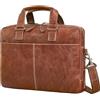 STILORD Oslo - Borsa per laptop da uomo, in vera pelle, con doppio scomparto per laptop da 15,6, 17, 18, in vera pelle, con tracolla, borsa da lavoro da uomo, Brandy - Marrone, Large