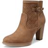 QUEEN HELENA Tronchetti Donna Stivaletti con Tacco Alto X34-76 (Cuoio, Taglia unica, Sistema Taglie Calzature EU, Adulto, Donna, Numero, Media, 39)