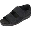 OrtoMed Scarpe Ortopediche Aperte Donne Uomo Larghezza Regolabile Soletta Ortopedica Strappo Microvelour Nero Unisex 36-46 EU