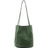 AOSSTA Borsa Tote da donna Fashion Designer di medie dimensioni tinta unita morbida finta pelle Hobo borsa a spalla borsa a mano borsa a secchiello, Verde, Medium