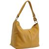 AMBRA Moda GL005 - Borsa con tracolla, borsa a mano in pelle, borsa a spalla, hobo bag da donna (giallo senape)