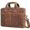 STILORD Borsa Porta PC 15.6-17 Pollici Uomo Pelle a Tracolla - Cartella Ventiquattrore in Vera Pelle con Doppio Scomparto per Laptop 15.6 Pollici - Grande Borsa Messenger