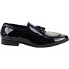 Cavani Mocassini da Uomo in Pelle Verniciata Nera con Nappa ClassicI Eleganti Slip On