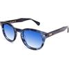 X-LAB XLAB 8004 Occhiali da sole stile moscot, 50mm, Blu striato/Azzurro sfumato, Unisex