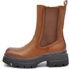 IF FASHION Stivali Stivaletti Anfibi Scarpe Chelsea da Donna Platform XG103 Camel N.38