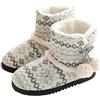 AONEGOLD® Pantofole da Donna Uomo Invernali a Maglia Calde Peluche Memory Foam Stivaletto Comode Morbido Antiscivolo Pantofole da Casa