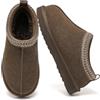 Meik Mangni Pantofole Donna Uomo Inverno Scarponi da Neve in Pelle Unisex-Adulto Caldi Ciabatte da Casa Antiscivolo,35-44 EU