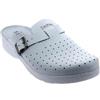 SANIFLEX 89931-10 Certificato Medico Zoccoli Sabot Pantofole Scarpe di Pelle, Uomo, Bianco, EU 46