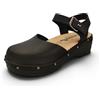 BioNatura - Sabot in Pelle, soletto in Pelle, Suola Antiscivolo - Made in Italy 77 C 2071 R Gaucho Oil Nero
