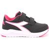 Diadora Scarpe per Bambini Sneakers da Passeggio Falcon 3 SL JR V Multicolore C4233 - Black/Fuchsia Purple 33