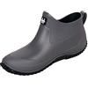 SMajong Stivali in Gomma Uomo Donna Impermeabili Scarpe da Giardinaggio Antiscivolo Scarpe da Pioggia Scarpe Gomma Stivali Caviglia Caldi Grigio Nero Taglia 44 EU