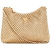 GUESS Zalina Top Zip Shoulder Bag, Borsa a Tracolla Donna, Oro, Taglia Unica