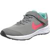 Nike Revolution 6 Flyease, Scarpe Da Ginnastica Unisex Bambini E Ragazzi, Grigio Smoke Grey Siren Red Washed Teal, 28 EU