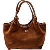 BARONE Borsa Donna in Vera Pelle di Vitello Made in Italy, Modello Pienza, Borsa Elegante con Tracolla Regolabile e Removibile, Doppio Manico, Capiente e Leggera, 33x11x20 cm (Cuoio)