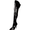 Pleaser - Seduce-4010, Stivali classici sopra il ginocchio, non imbottiti Donna, Nero (Blk Pat), 46 EU (13 UK)