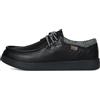 Kickback Haven Mocassini Uomo in Pelle Pieno Fiore - Scarpe Slip‑On Leggere con Lacci Elastici, Soletta Ammortizzata Foderata in Pelle e Suola Flessibile - Comfort Quotidiano - Black Leather, EU 46