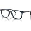 Ray-Ban Montature da vista rettangolari unisex Rx7239 Alain, Lenti opalino blu scuro/demo, 52 mm